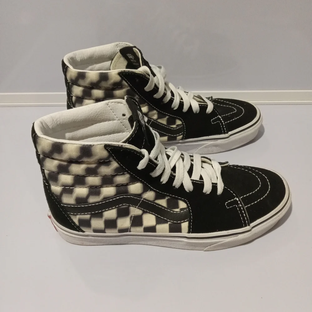 VANS Sk8-Hi Bolt Checkerboard‎ Skate Board Sneakers Women's 6.5